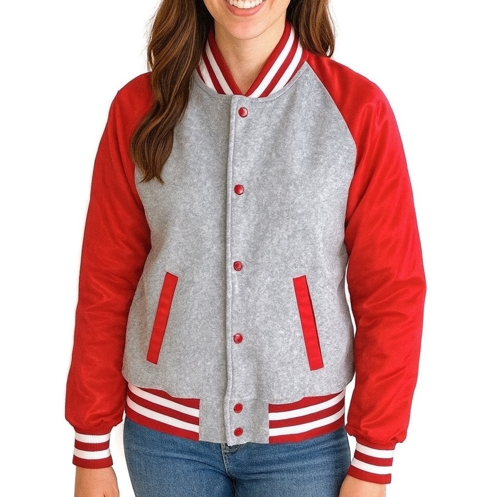 VTG 90’s Chalk Line Red Nylon‎ Satin Fleece Unisex Jacket, Sz 18/20, NWT